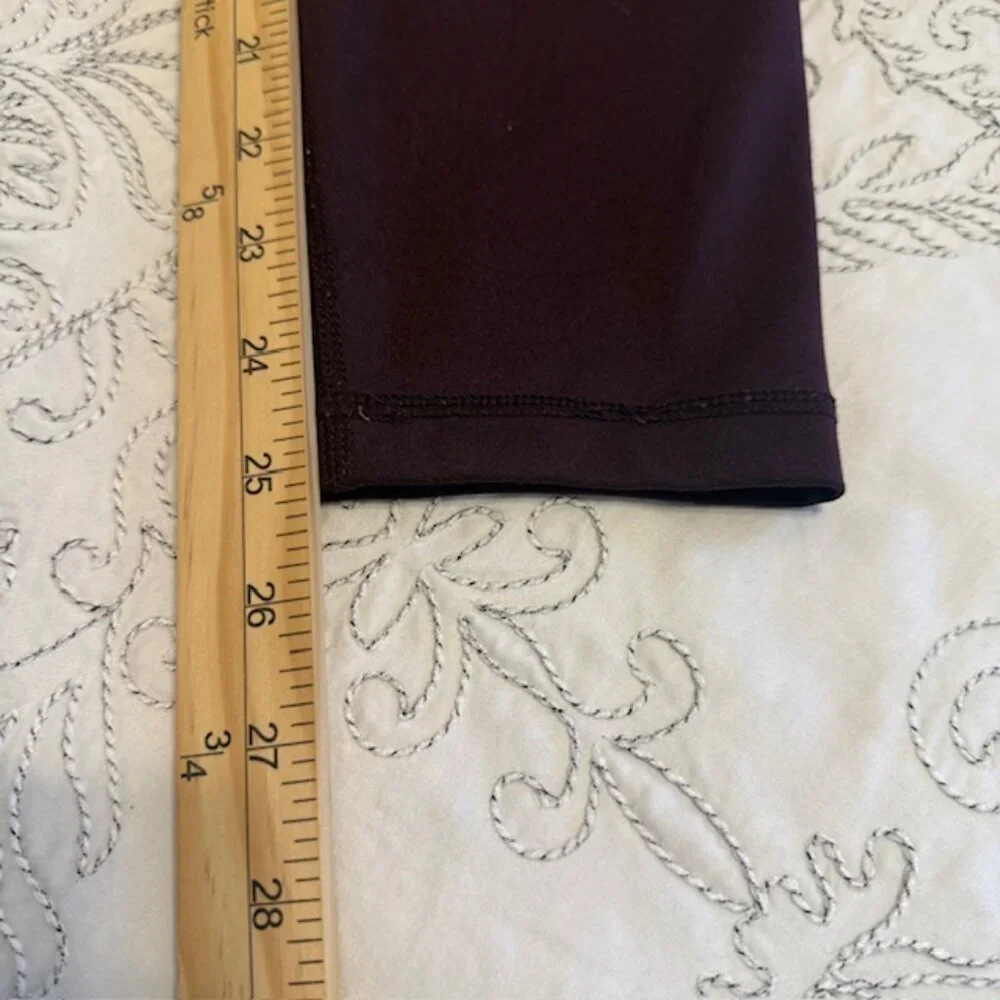 Yogalicious Lux Purple Hi-Rise Elastic Free Waistband Yoga Pants Leggings Sz M - Picture 11 of 11
